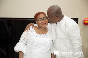 Former President of Ghana, John Dramani Mahama and his wife, Lordina Mahama