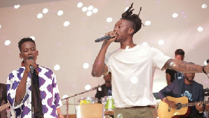 Mr. Eazi with Pappy Kojo