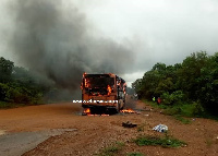 The driver and passengers were helpless as there was no fire extinguisher in the bus