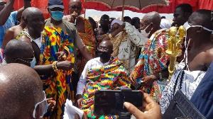 Vice President, Dr.  Mahamudu  Bawumia (seated) is Effiduase Nkosuohene