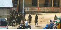 Soldiers beat police and civilians