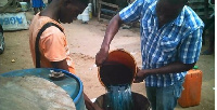 Sale of premix fuel at the landing beaches