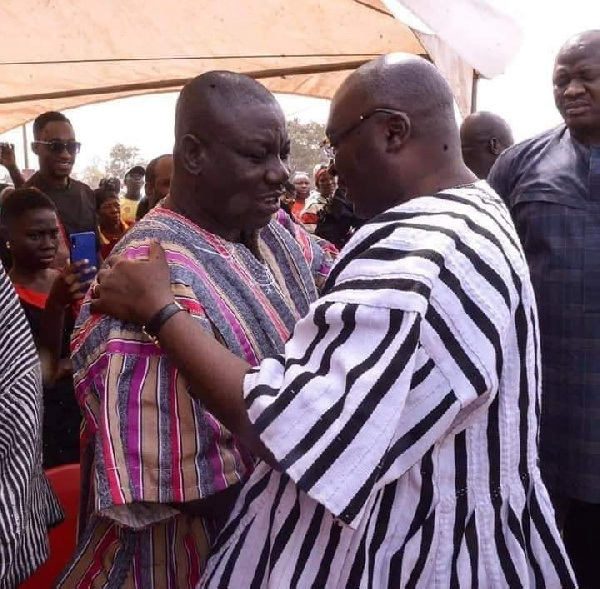 Bawumia joined Isaac Adongo to show support at his mother's funeral