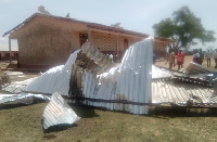 One of the affected schools in the Kassena-Nankana West roof ripped of by the rainstorm