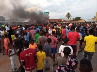 Youth in Ejura have been on a rampage