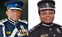 IGP, David Asante Apeatu (L) and Director-General of CID, Maame Yaa Tiwaa Addo-Danquah