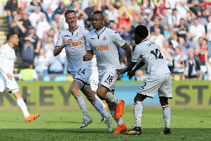 Jordan Ayew is Swansea's top scorer