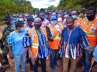 The vice president toured the flooded communities earlier