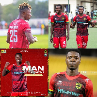 A phot grid of some Asante Kotoko defenders