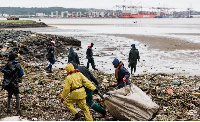 Rains washed logs and other debris into the sea, making beaches unsafe for public use.