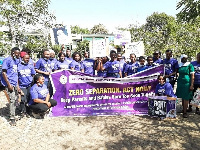 Staff of NICU on float on the streets of Bolgatanga