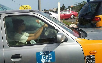 A young Chinese man has been spotted in Ghana's capital driving a taxi