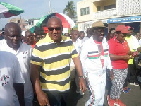 Former President John Mahama joined party members for 'Unity Walk' in Cape Coast