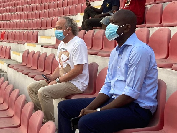 Black Stars coach Charles Akonnor in the stands