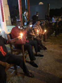 Some NDC executives at the vigil held at Amakom in Kumasi