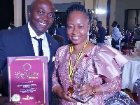 Promising Manufacturing Company of the Year recipient, Bernice Gomado with husband