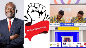 Kennedy Agyapong, #FixTheCountry logo and Opoku Ware NSMQ constestants