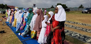 Nana Oye Lithur, Former Gender Minister (In a red dress)