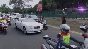 Pastor Alph Lukau arriving with his convoy