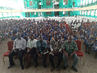 A team comprising staff of GBDC and Ghanaian Centre of PEN International with some of the students