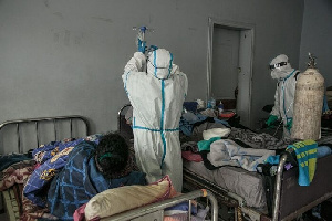 Patients are treated at a hospital in Antananarivo on July 20, 2020. Photographer: Rijasolo