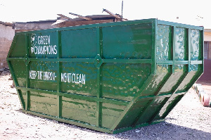 The Skip Container Donated By Vivo Energy Ghana To The La Enobal Basic School To Promote Responsible