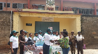 Association of Nigerian Women in Ghana donating to the inmates of the Nsawam Maximum Security Prison