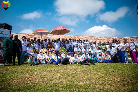 Staff, executives and beneficiaries of the Ghana Medical Relief in a group photo