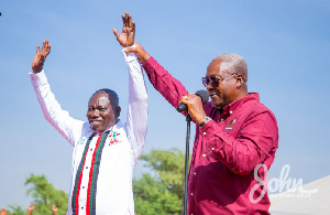 John Mahama with Isaac Adongo