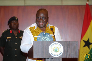 President Akufo-Addo addressing the media