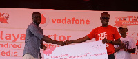 Kalaya Gortor won the ultimate prize for the Vodafone 'Ye twi Kor' promo