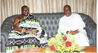 Asantehene Otumfuor Osei-Tutu II (Left) and Former President Mahama (Right)