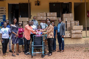 The handing over of the items to the District Health Directorate in Asuogyaman-Atimpoku