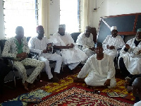 Aziz Haruna with the elders of Nasara