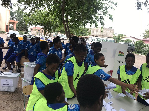 School children at a school compound