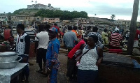 The fish market at Edina has been inundated by children