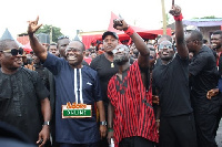 Kwesi Nyantakyi, Ghana Football Association President with Countryman Songo