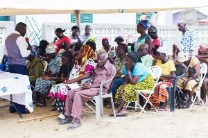 Some residents awaiting their turn to be screened