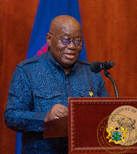 The president of Ghana, Nana Akufo- Addo