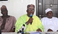 Alhaji Abdul Mumin Abubakar Ali at a press conference in Kumasi