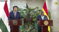 President Akufo-Addo of Ghana (Right) and President János Áder of Hungary (Left)