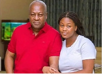 John Dramani Mahama, former president of Ghana and his daughter Farida Mahama