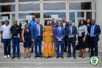 Mayor Sackey (fifth left) emphasized the need to support Green Ghana agenda