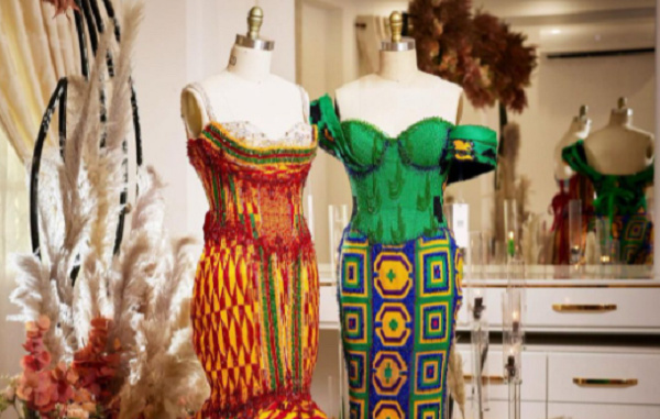 These top notch kente gowns looked beautiful on the brides that rocked them