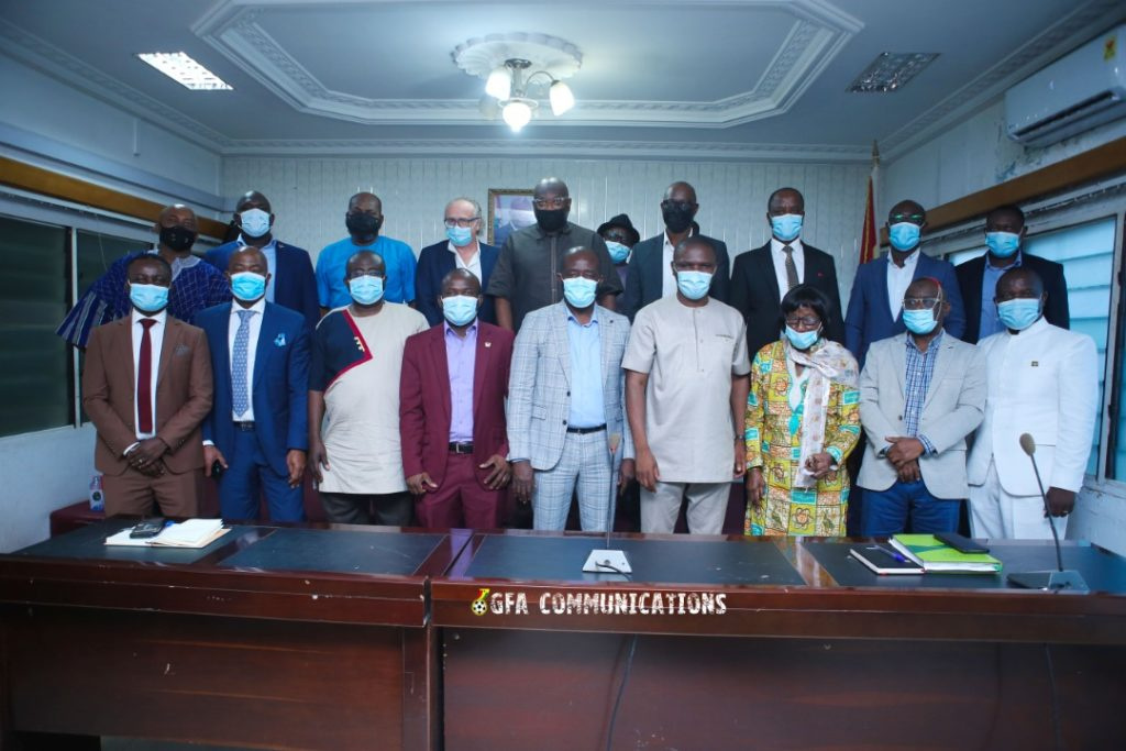 Group photo of Sports Ministry and GFA officials after the meeting