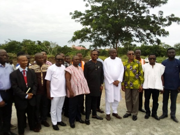 Central Regional Minister, Kwamina Duncan in a group shot with members of the Council