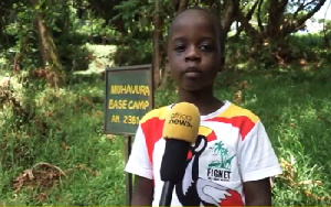 Ray Tumuhimbise, is setting a record as Uganda's youngest hiker ever