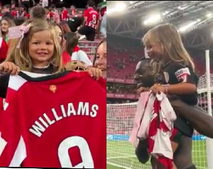 Williams made a young fan’s day by posing for a photo