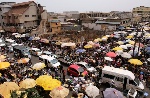 A general view of the Makola market, one of the country's largest trading centres in Accra