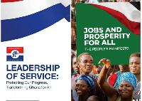 File photo of the cover of NPP and NDC manifestos